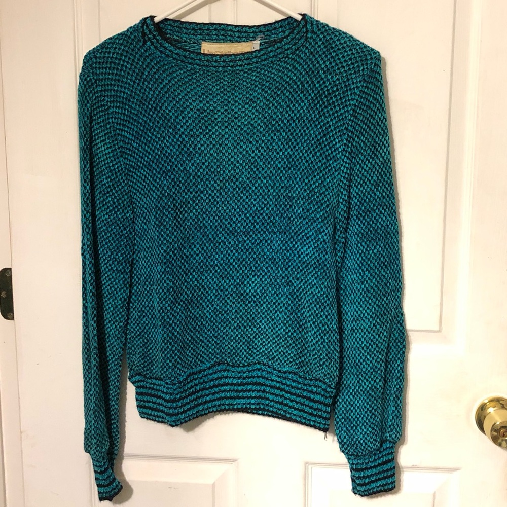 Liz Claiborne Black & Teal Sweater